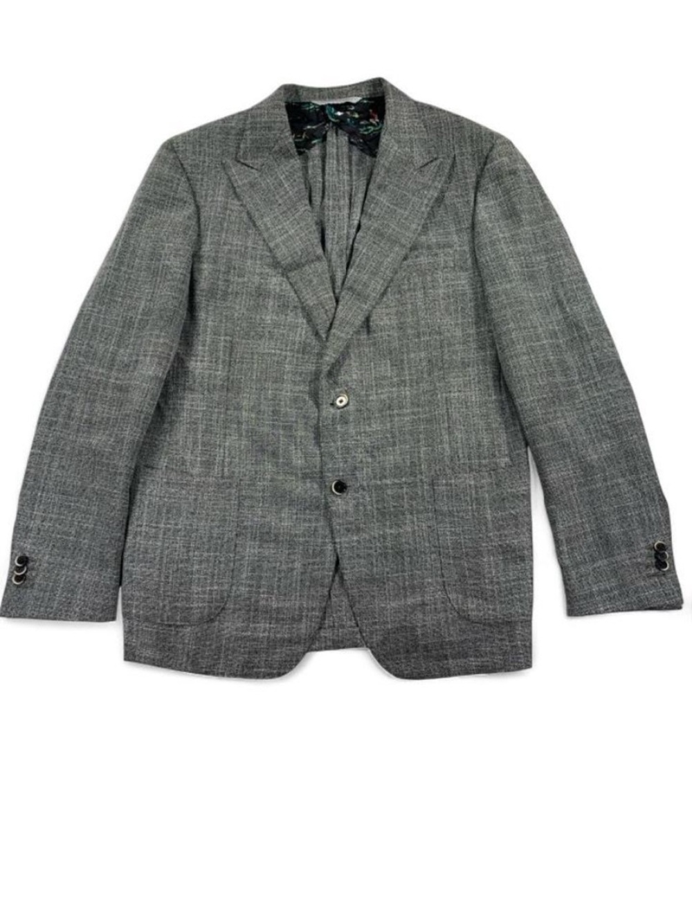 Samuelsohn Unstructured Textured Wool Silk Blend Sport Coat 43R